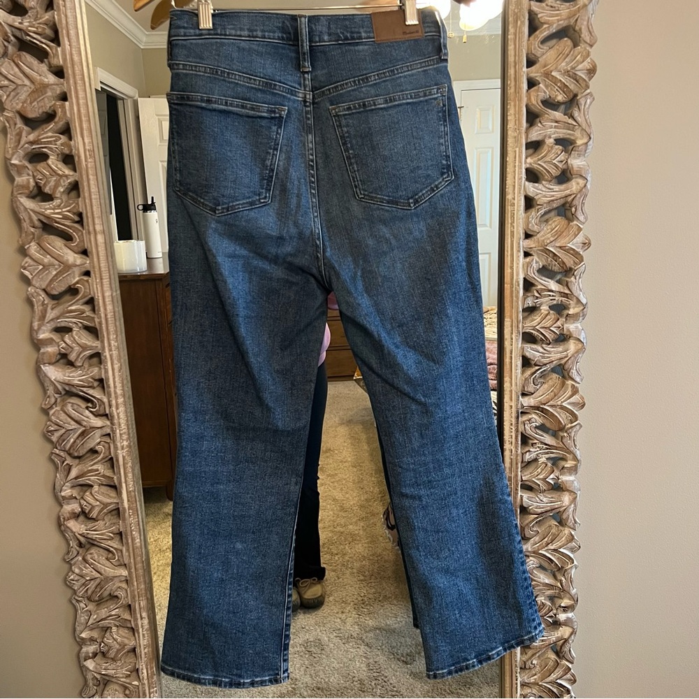 Madewell Cali Demi Boot Jeans Glenside Wash 99 Cotton NG351 Size 27 - Picture 6 of 10